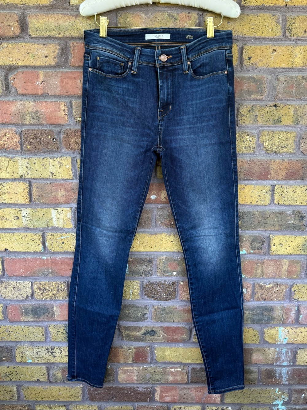 Fidelity Sola Women’s Dark Blue Skinny Jeans - Size 27